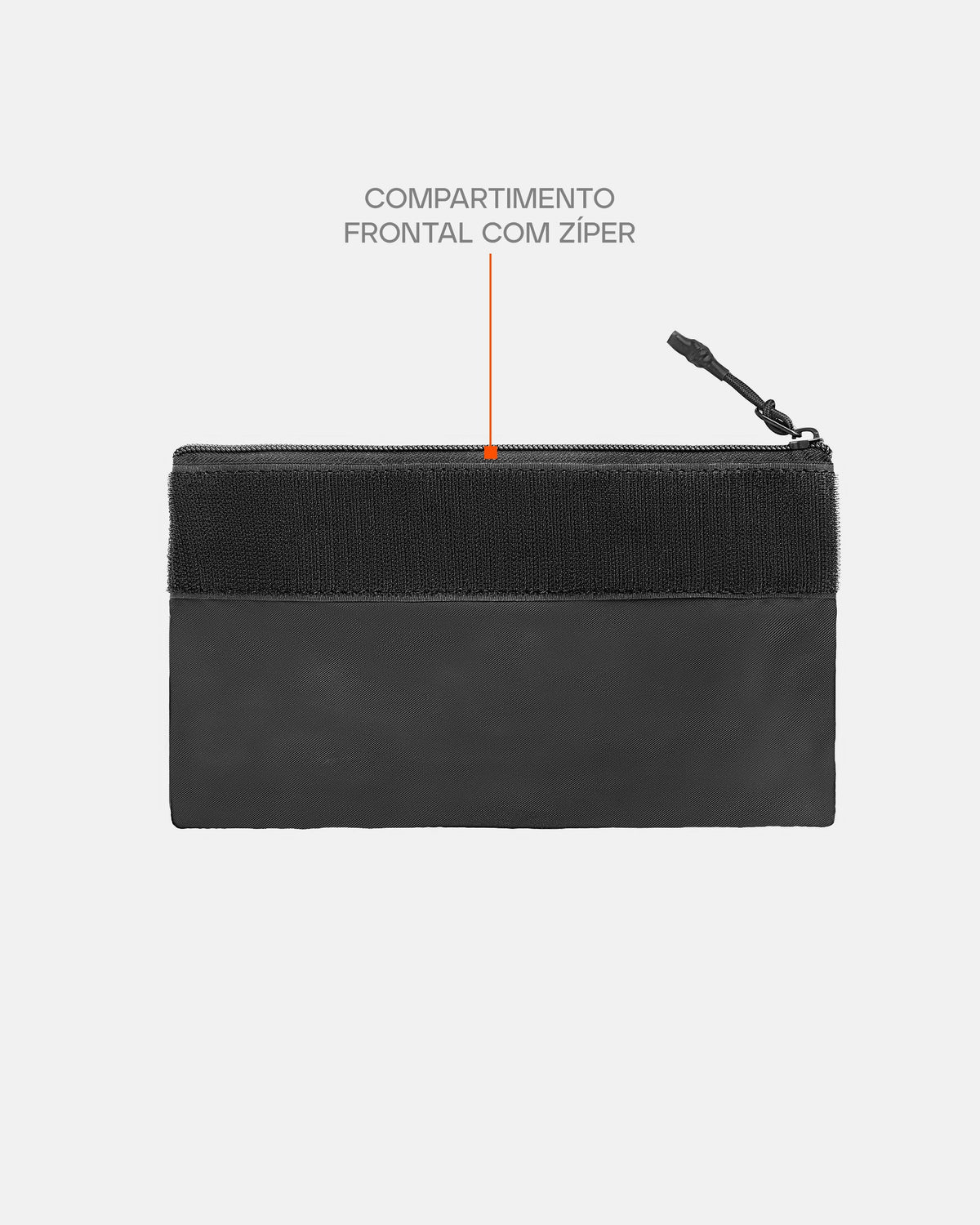 Bolso Canguru com Zíper para Plate Carrier Ares - Preto