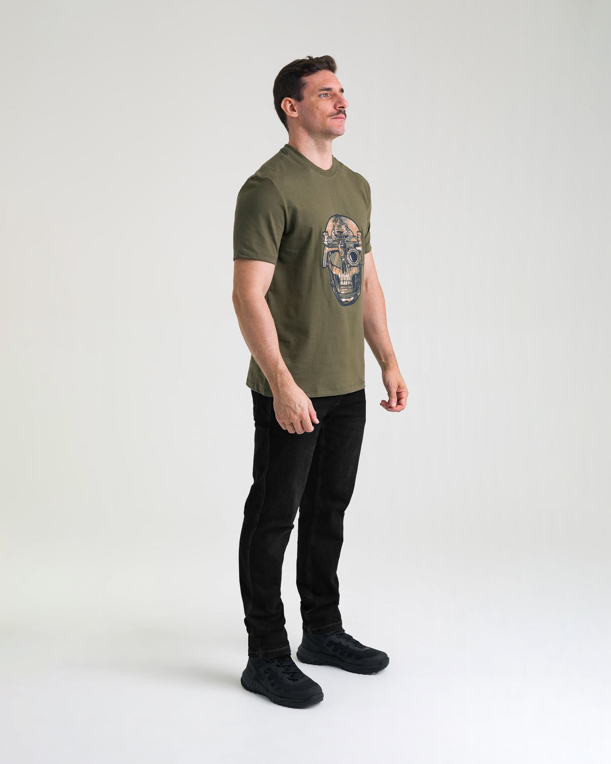 Camiseta Concept Old Skull 10 anos - Verde