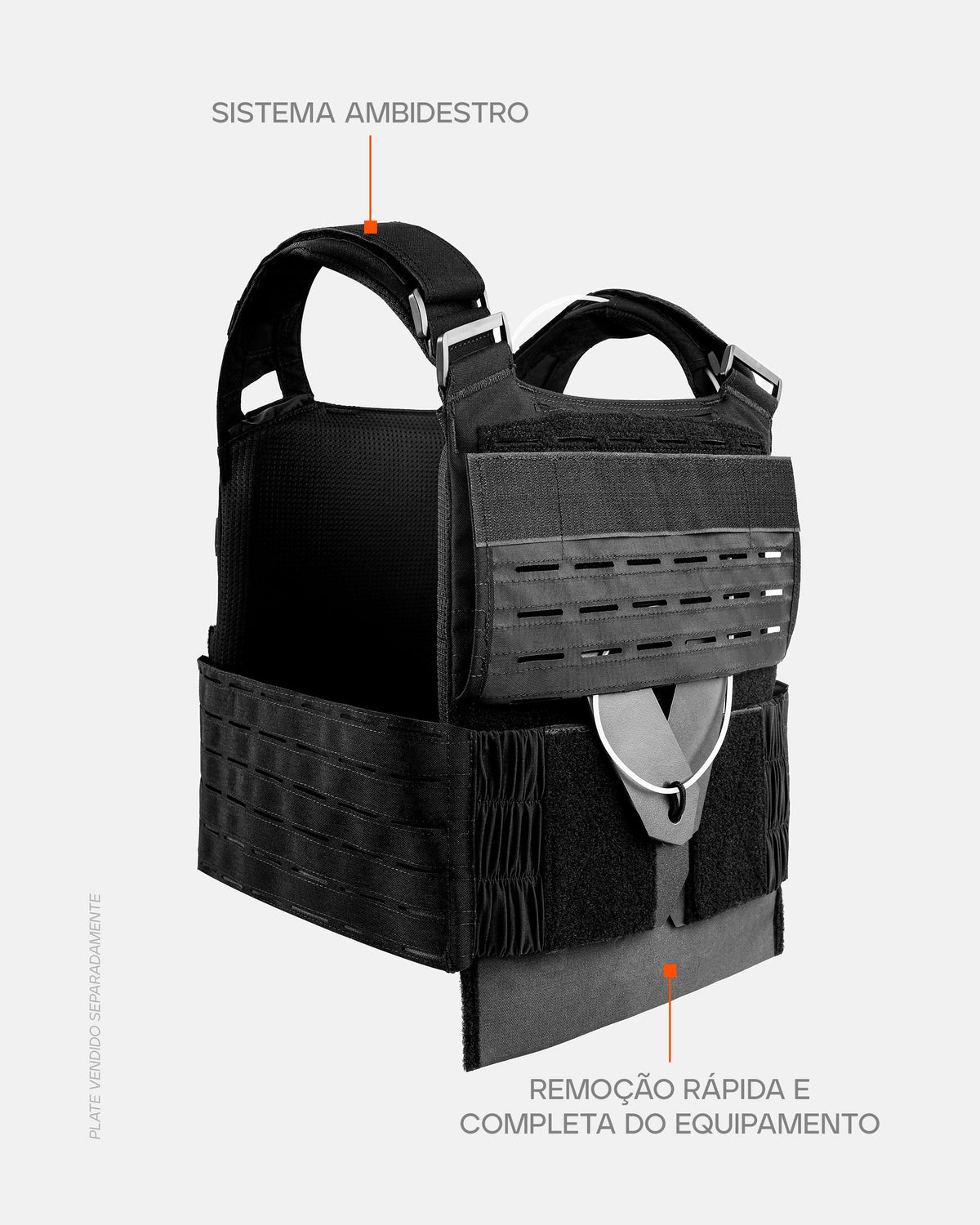Sistema de Soltura Emergencial para Plate Carrier Ares - Preto