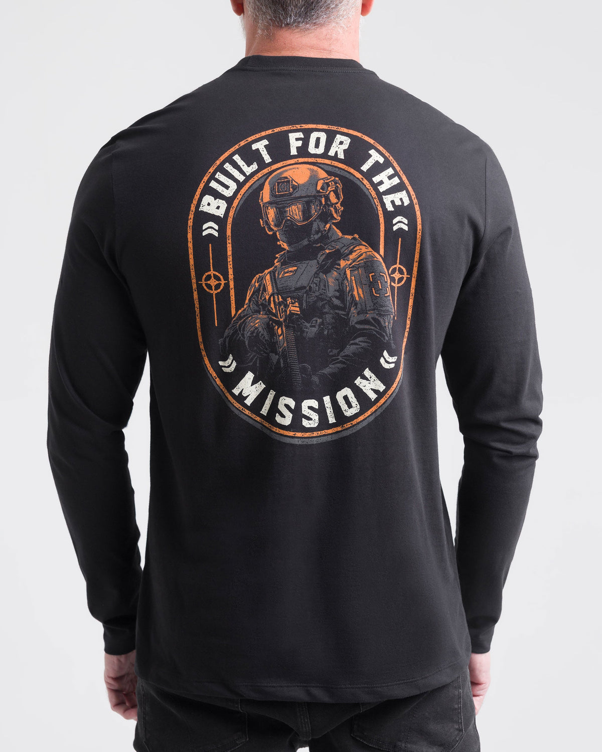 Camiseta Concept On Mission Manga Longa Masculina - Preta